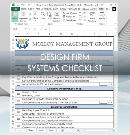 Interior Design Business Design Firm System Checklist